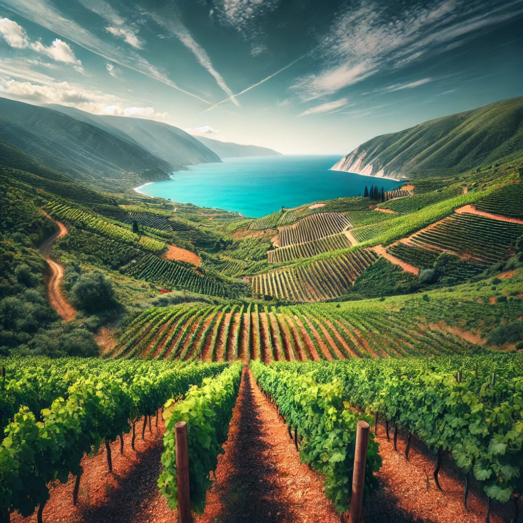 op wineries to visit in Kefalonia with scenic vineyards and wine tastings.